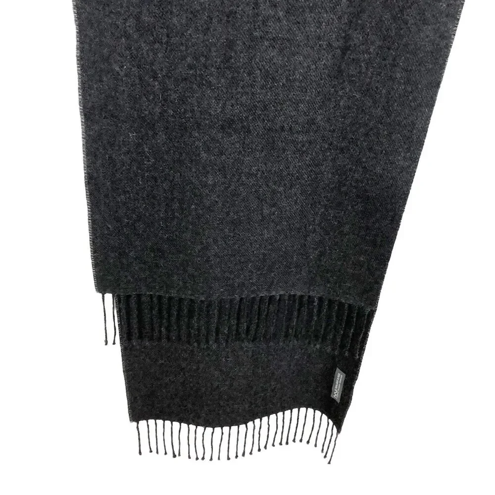 Anntarah Handmade Baby Alpaca Made In Peru Dark Gray Heather 12.5” X 70”  $249